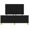 vidaXL Bettgestell mit Kopfteil Schwarz 160 x 200 cm Stoff