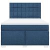 vidaXL Boxspringbett mit Matratze Blau 140x190 cm Stoff