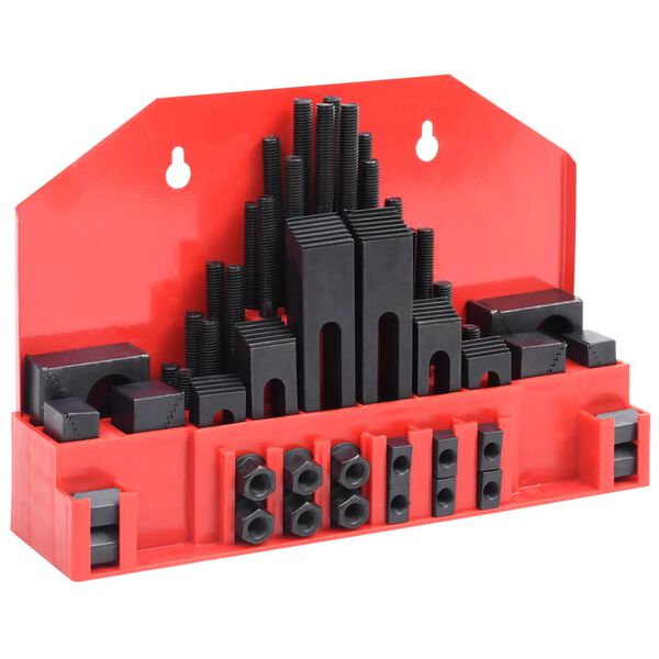 vidaXL 58-tlg. Spannpratzen-Set Stahl T-Schlitz M10