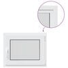vidaXL Kellerfenster Innenseite Farbe Wei&szlig; RISOR 65 x 55 cm