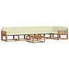vidaXL Outdoor-Sofagarnitur mit Kissen 7 pcs Natur und Creme