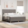 vidaXL Boxspringbett mit Matratze Taupe 180 x 200 cm Stoff
