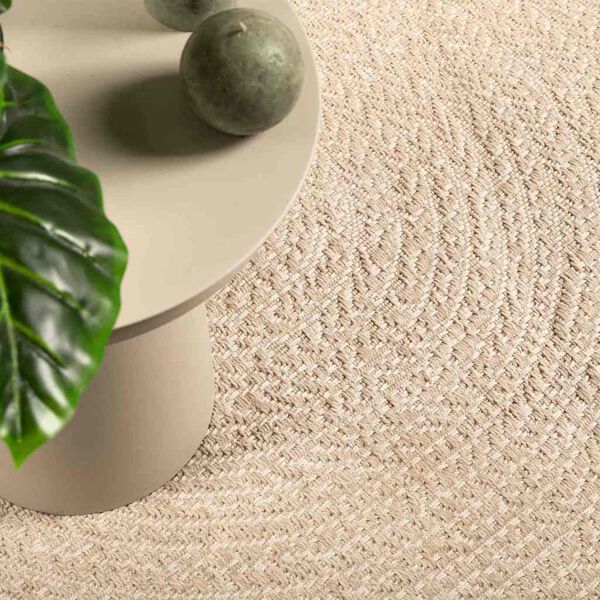 vidaXL Teppich ZIZUR Beige 60x110 cm Jute-Optik Indoor und Outdoor