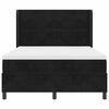 vidaXL Boxspringbett mit Matratze Schwarz 140 x 190 cm Samt