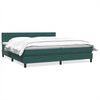 vidaXL Boxspringbett mit Matratze Dunkelgr&uuml;n 180x210 cm Samt