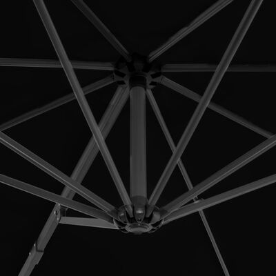 vidaXL Ampelschirm mit Aluminium-Mast Schwarz 300 cm
