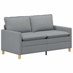vidaXL Sofa Hellgrau Stoff