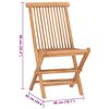 vidaXL 3-tlg. Garten-Essgruppe mit Kissen Klappbar Massivholz Teak