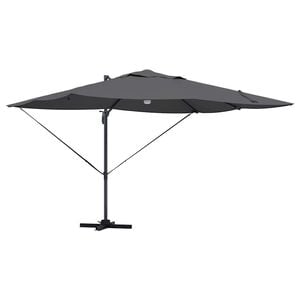 vidaXL Sonnenschirm mit LED-Lichtleisten Anthrazit 351 x 250 x 253 cm