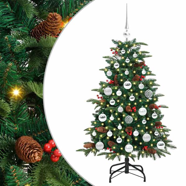 vidaXL K&uuml;nstlicher Weihnachtsbaum mit 150 LEDs mit St&auml;nder Gr&uuml;n 120 cm