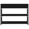 vidaXL Konsole Tisch mit Regal Schwarz Eichen-Optik 100 x 28 x 75 cm