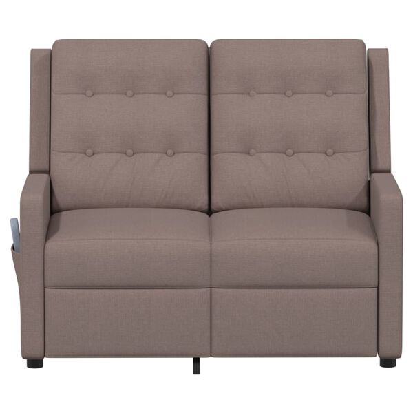 vidaXL 2-Sitzer Massagesessel Taupe Stoff