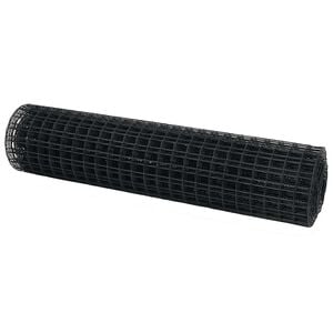 vidaXL Eurozaun 1 x 10 m PVC-beschichtetes Eisen Grau