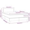 vidaXL Boxspringbett mit Matratze & LED Dunkelblau 120x200 cm Samt