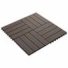 vidaXL Terrassenfliese 3D-Design 11 pcs Dunkelbraun 30 x 30 cm WPC