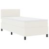 vidaXL Boxspringbett Creme und Wei&szlig; 203 x 100 x 88 cm Cordstoff