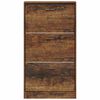 vidaXL Schuhschrank R&auml;uchereiche 59x17x108 cm Holzwerkstoff
