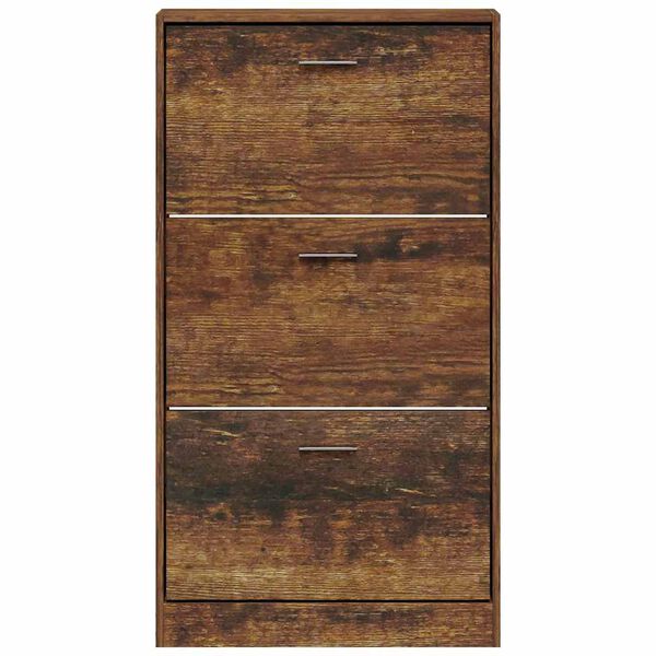 vidaXL Schuhschrank R&auml;uchereiche 59x17x108 cm Holzwerkstoff