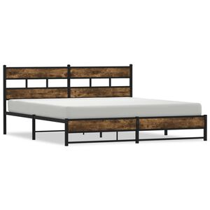 vidaXL Metallbett ohne Matratze R&auml;uchereiche 180x200 cm