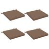 vidaXL 4-teilige Sitzkissen SOEST 4 stk. 100 % Polyester Taupe
