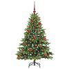 vidaXL Künstlicher Weihnachtsbaum mit 150 LEDs Grün 150 cm PE und PVC