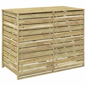 vidaXL M&uuml;lltonnenbox f&uuml;r 2 Beh&auml;lter 240 L Impr&auml;gniertes Kiefernholz
