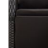 vidaXL 3-tlg. Garten-Essgruppe Schwarz Poly Rattan & Massivholz Akazie