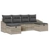 vidaXL Sofa Set mit Kissen 6 pcs Poly-Rattan