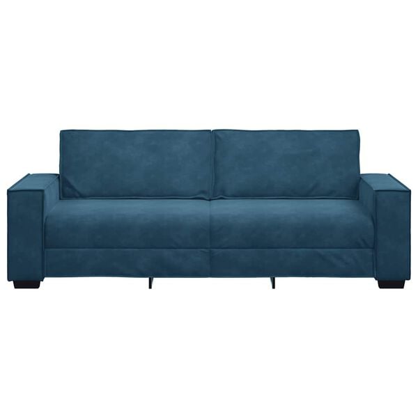 vidaXL 3-Sitzer-Sofa Blau 220x78x84 cm Samt