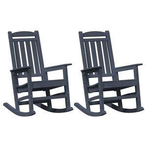 vidaXL Schaukelstuhl 2 stk. Marineblau Polyethylen