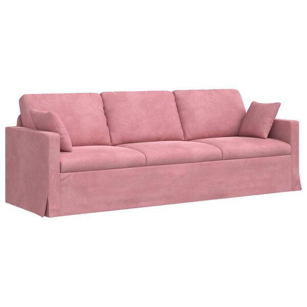vidaXL Sofa Rosa 228 x 78 x 80 cm Samt