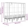 vidaXL Hochbeet mit Gew&auml;chshaus-Aufsatz Rattan-Optik 160x40x140 cm