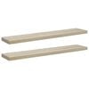 vidaXL Schwebende Wandregale 2 Stk. Eichefarben 120x23,5x3,8 cm MDF