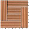 vidaXL Terrassenfliese 11 pcs Braun 30 x 30 cm WPC