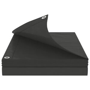 vidaXL Plane mit &Ouml;sen Anthrazitgrau 2 x 3 m 90 gsm PE