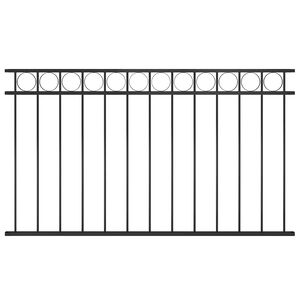 vidaXL Zaunelement ASSEN Stahl 1,7 x 0,8 m Schwarz