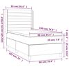 vidaXL Boxspringbett mit Matratze Dunkelgrau 90x190 cm Stoff