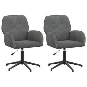 vidaXL B&uuml;rost&uuml;hle 2 Stk. 54 x 55 x 90 cm Dunkelgrau Samt
