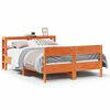 vidaXL Massivholzbett ohne Matratze Wachsbraun 150x200 cm Kiefernholz