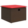 vidaXL 6-tlg. Garten-Sofagarnitur mit Kissen Braun Poly Rattan