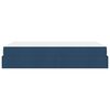 vidaXL Bettgestell mit Matratze mit Matratze 2 pcs Blau Stoff