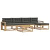 vidaXL Outdoor-Sofagarnitur 6 stk. Wei&szlig; und Anthrazit Polyester