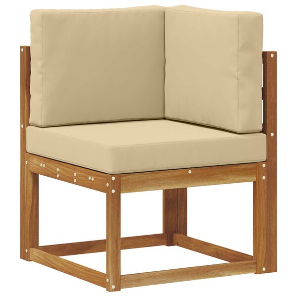 vidaXL Outdoor-Sofagarnitur mit Kissen 10 pcs Natur und Beige