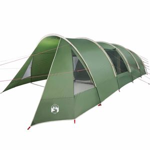 vidaXL Tunnelzelt f&uuml;r 6 Personen Gr&uuml;n und Wei&szlig; 890 x 470 x 220 cm