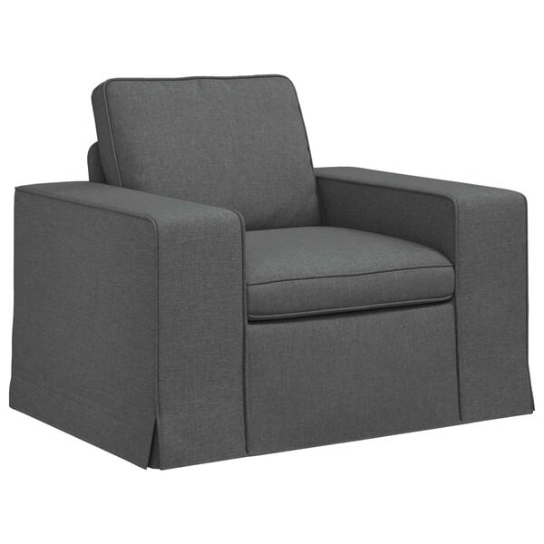 vidaXL Sofa 2 pcs Dunkelgrau