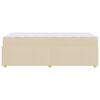 vidaXL Bettrahmen mit Matratze Creme 80 x 200 cm Stoff