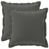 vidaXL Kissenbezug 2 stk. HOUTEN Anthrazit 40 x 40 cm Polyester