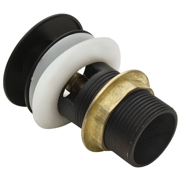 vidaXL Ablaufgarnitur mit Überlauf Grau 6,4x6,4x9,1 cm