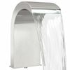 vidaXL Pool-Wasserfall mit LED Edelstahl 304 45 x 30 x 65 cm Silber