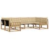 vidaXL Outdoor-Sofagarnitur mit Kissen 6 pcs Wei&szlig; und Beige